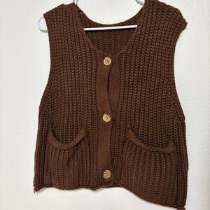 Knitted Sweater Button Detailing